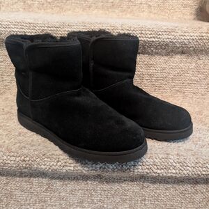 UGG Classic Black Suede Winter Boots